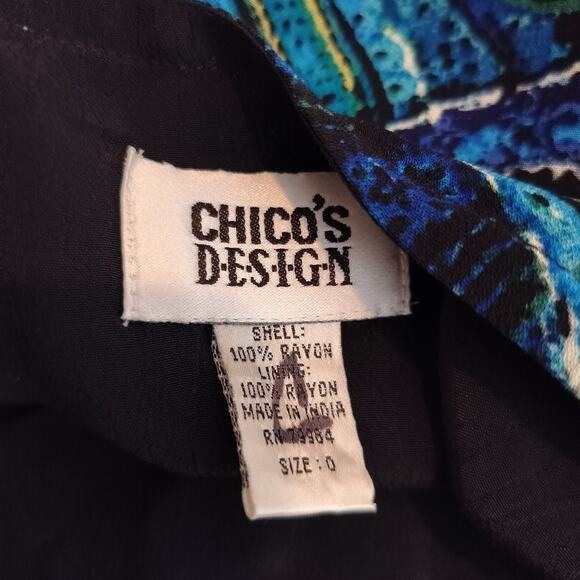 Chico's Design Paisley Skirt Flounce Hem Midi Rayon - Picture 10 of 10